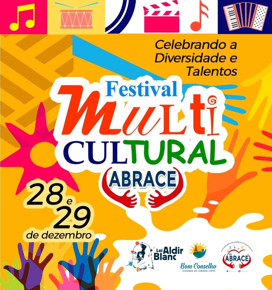 Festival Multicultural Abrace promete celebrar a diversidade e talentos em Bom Conselho