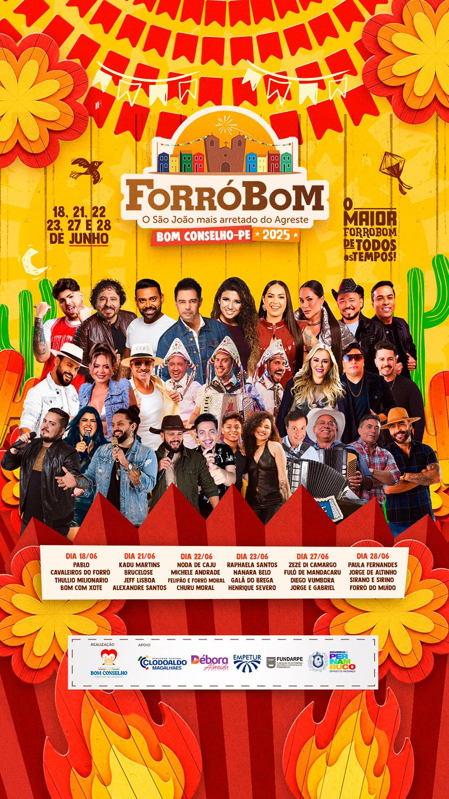 Prefeito de Bom Conselho divulga programação oficial do Forrobom 2025