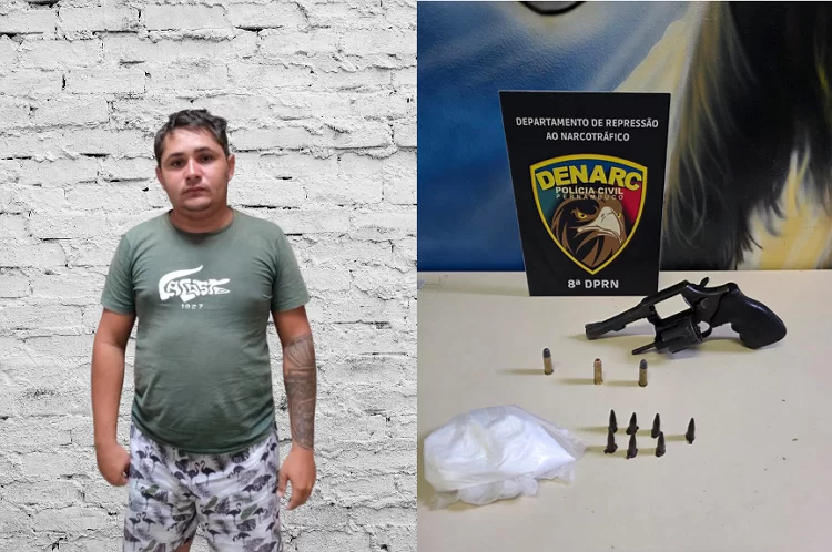 Ação do DENARC em Iati prende suspeito de tráfico e porte ilegal de arma