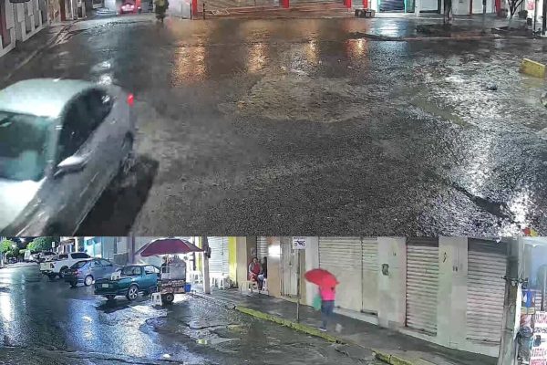 Carro derruba motocicletas no centro de Bom Conselho