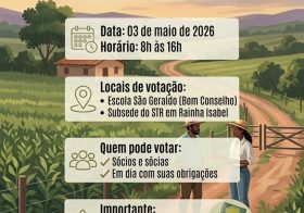 ELEIÇÃO DO STR DE BOM CONSELHO SERÁ REALIZADA NESTE DOMINGO NO COLÉGIO SÃO GERALDO